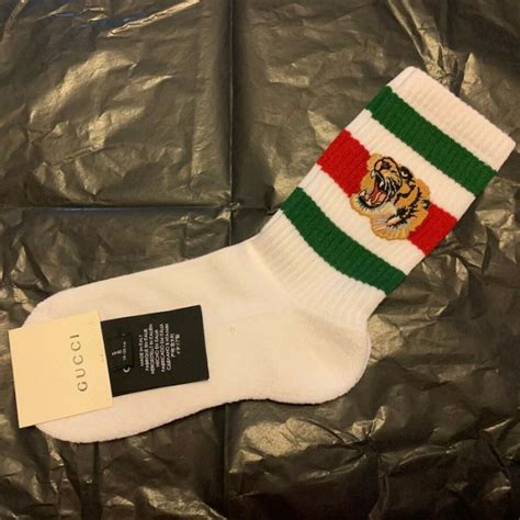 fake gucci black tiger socks|gucci stretch socks.